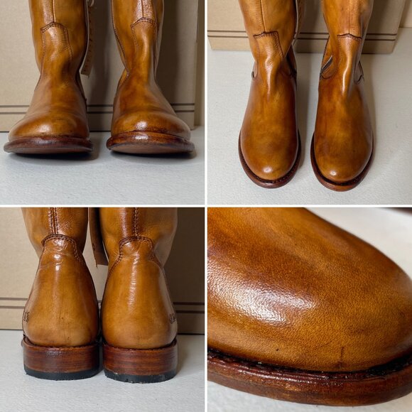 BED STU Tess Windsor Tan Leather Riding Boots BedStu Size 7 - Picture 10 of 16